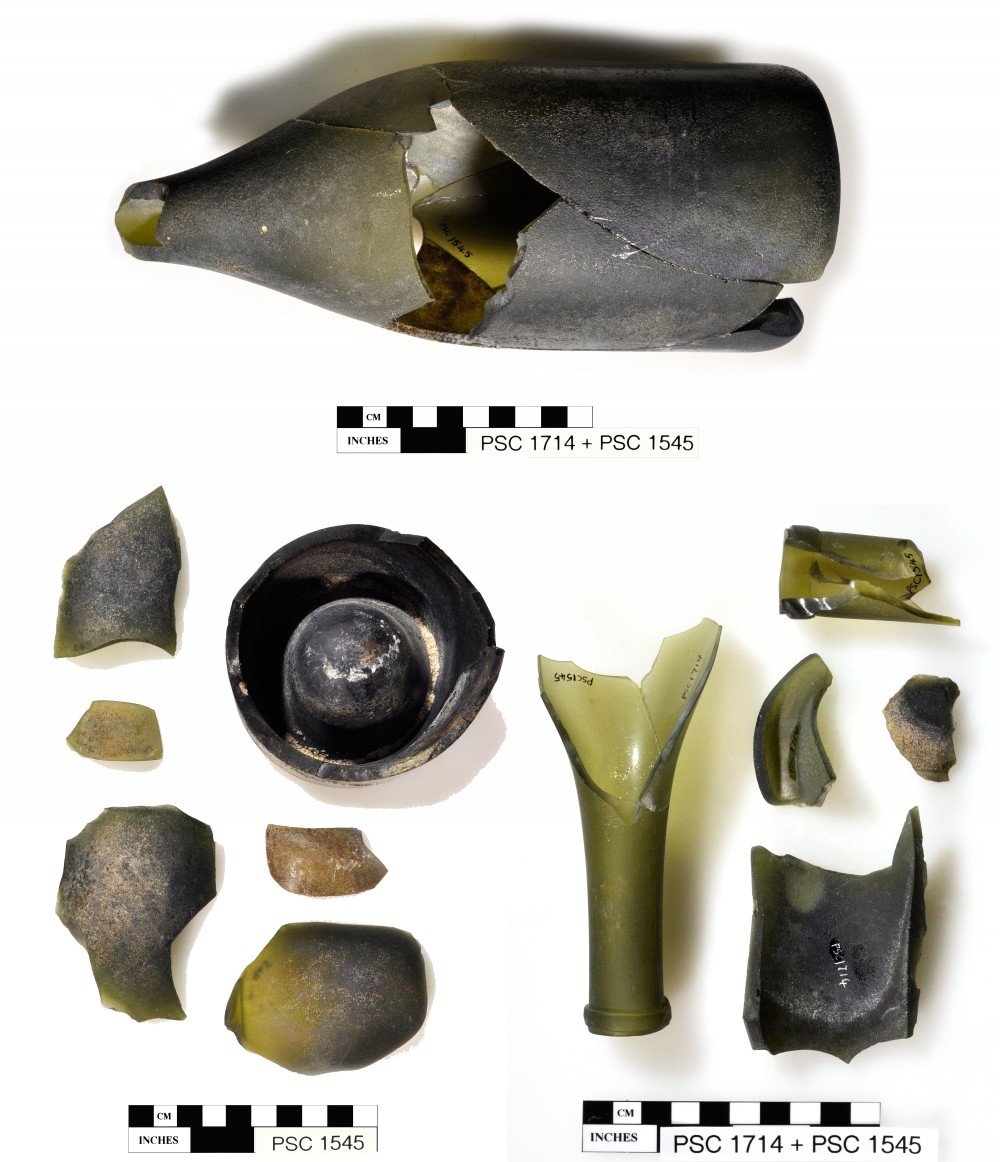 PSC1545 Glass artefact recovered from Perseverant Camp 1841