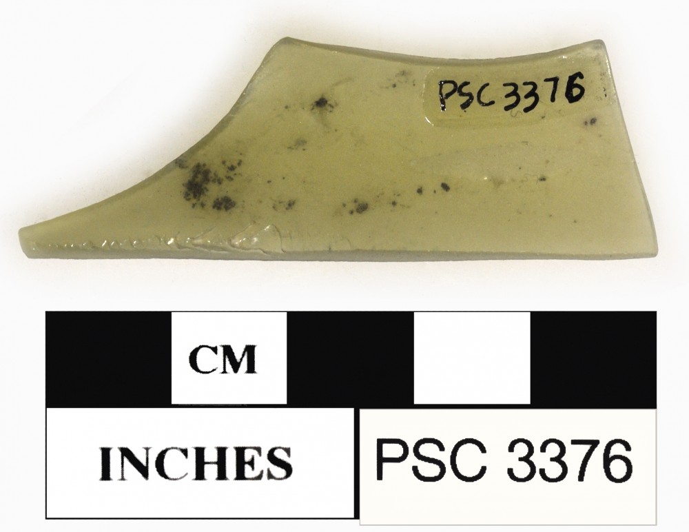 PSC3376 Glass artefact recovered from Perseverant Camp 1841