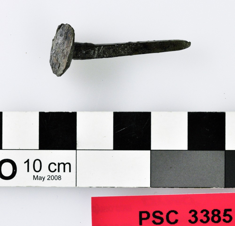 PSC3385 Copper/brass artefact recovered from Perseverant Camp 1841