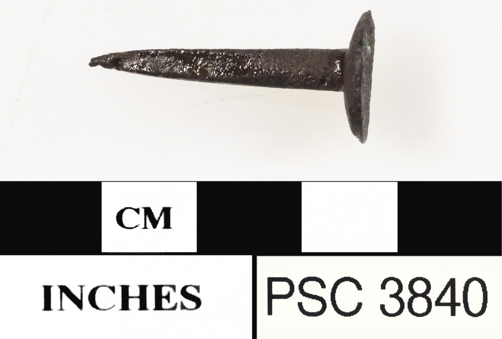 PSC3840 Copper/brass artefact recovered from Perseverant Camp 1841