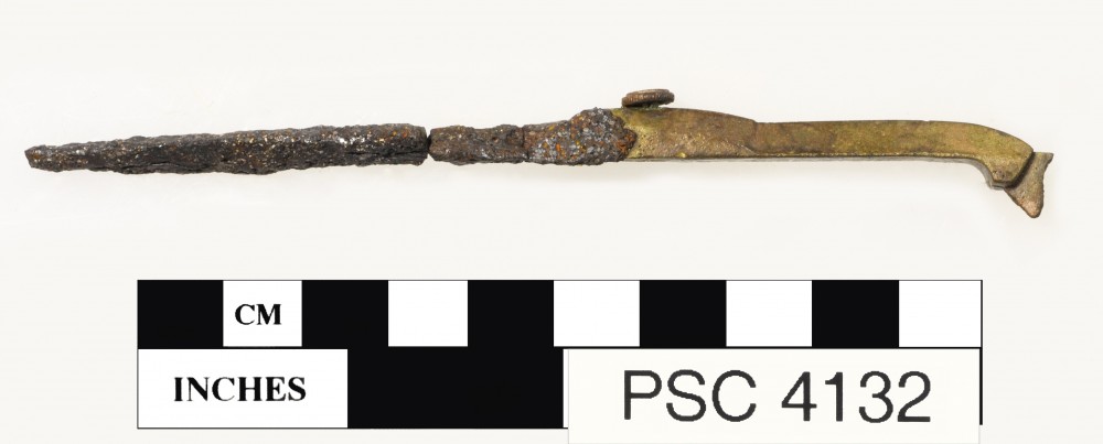 PSC4132 Copper/brass artefact recovered from Perseverant Camp 1841