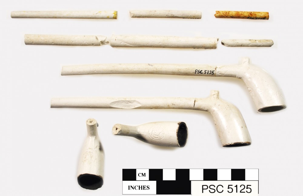PSC5125 Clay pipes artefact recovered from Perseverant Camp 1841