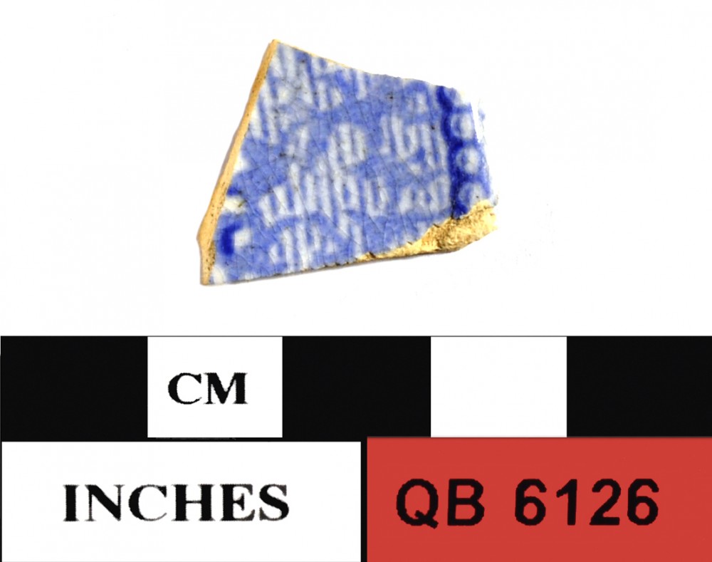 QB6126 CERAMICS artefact recovered from Quoin Bluff