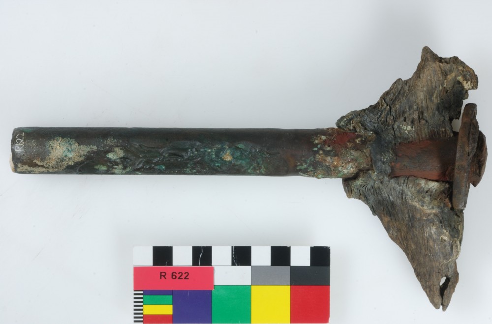 R622 Copper/brass artefact recovered from Raven
