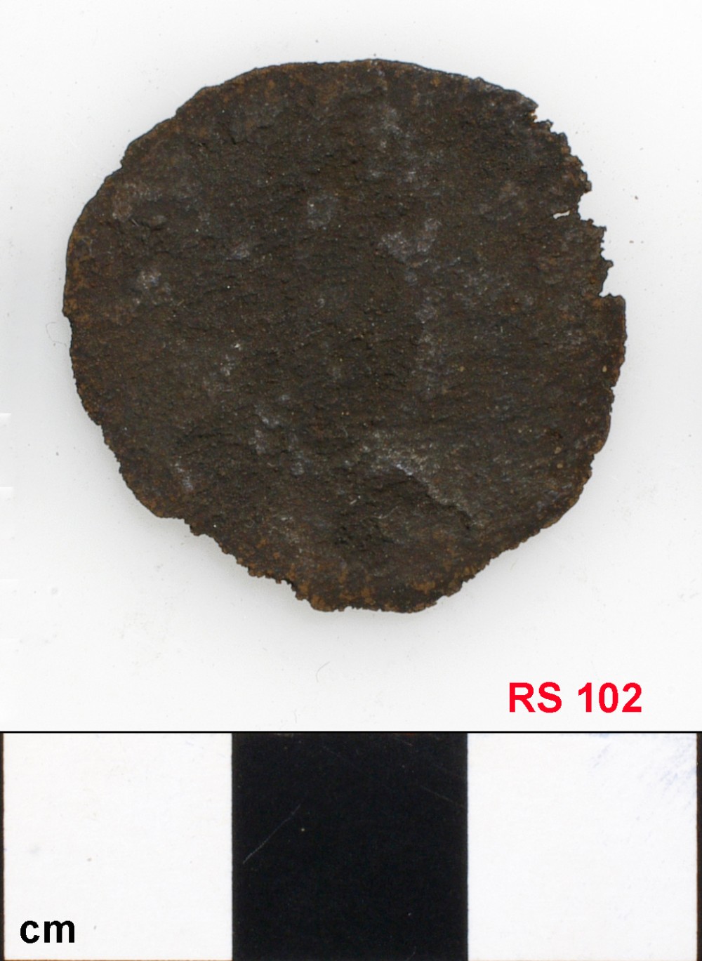 Copper artefact recovered from Lively Rowley Shoals