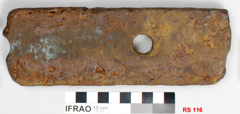 RS116 Bronze artefact recovered from Lively Rowley Shoals