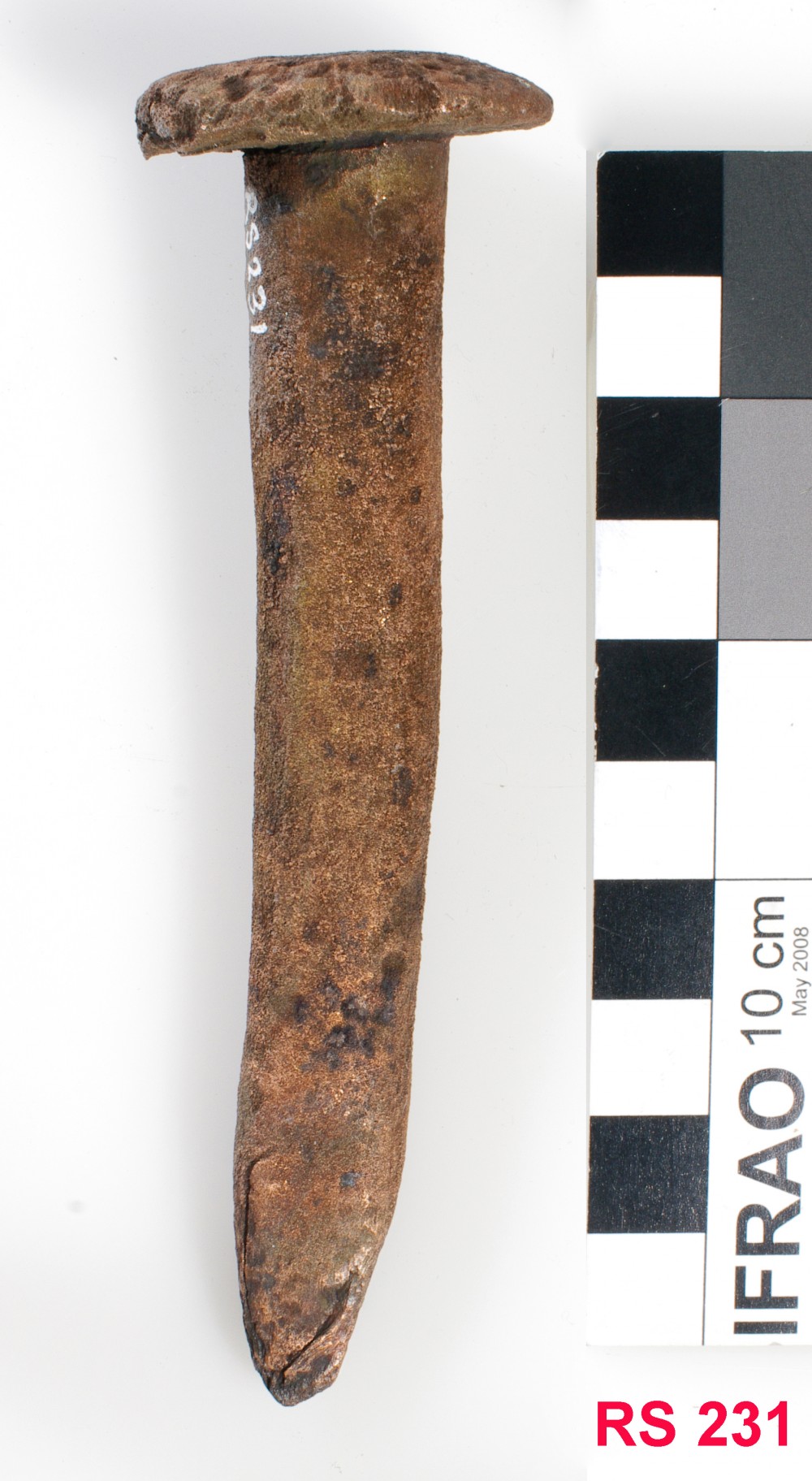 RS231 Copper/brass artefact recovered from Lively Rowley Shoals