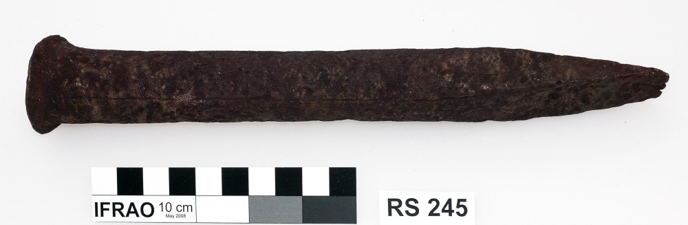 RS245 Copper/brass artefact recovered from Lively Rowley Shoals