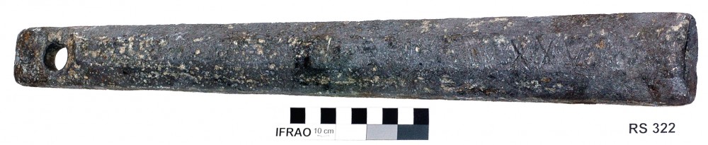 Lead artefact recovered from Lively Rowley Shoals