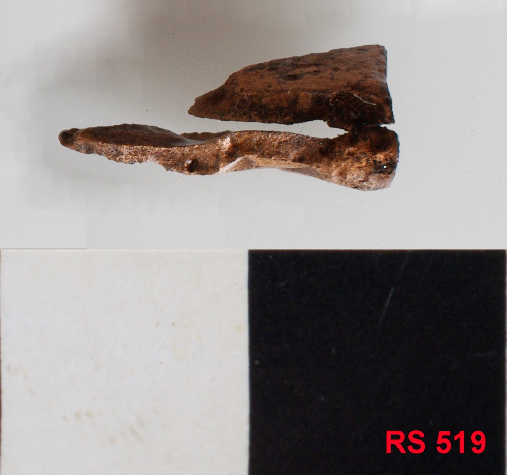 Copper/brass artefact recovered from Lively Rowley Shoals