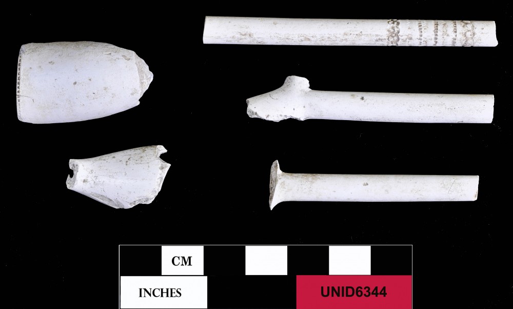 UNID6344 Clay pipes artefact recovered from Unidentified