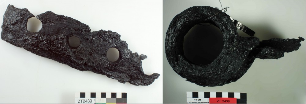 ZT2439 Copper/brass artefact recovered from Zuiddorp (Zuytdorp)