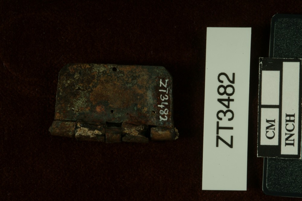 Copper/brass artefact recovered from Zuiddorp (Zuytdorp)