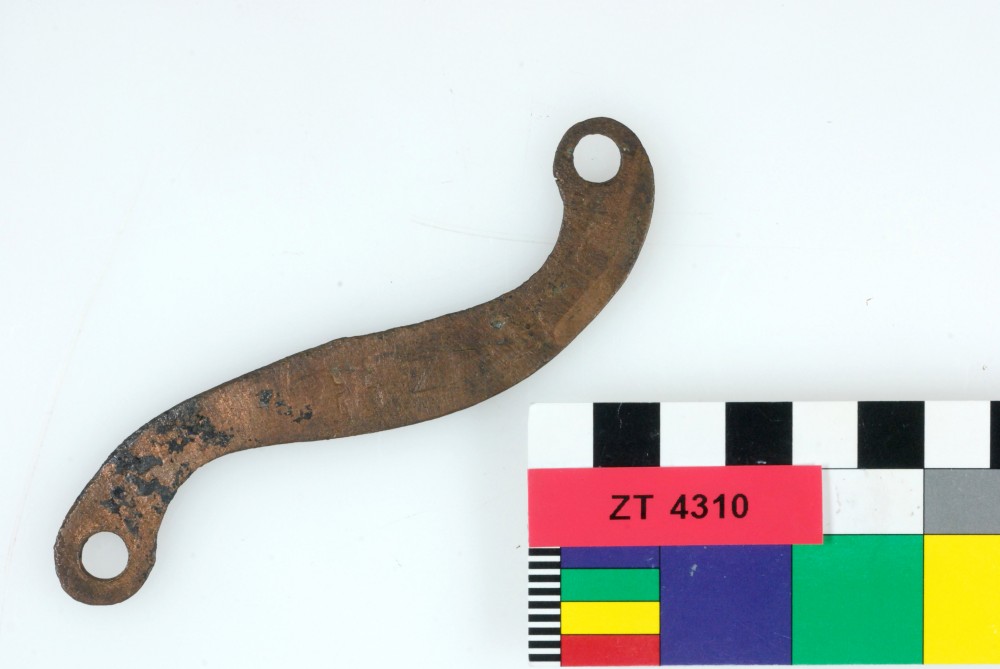 ZT4310 Copper/brass artefact recovered from Zuiddorp (Zuytdorp)
