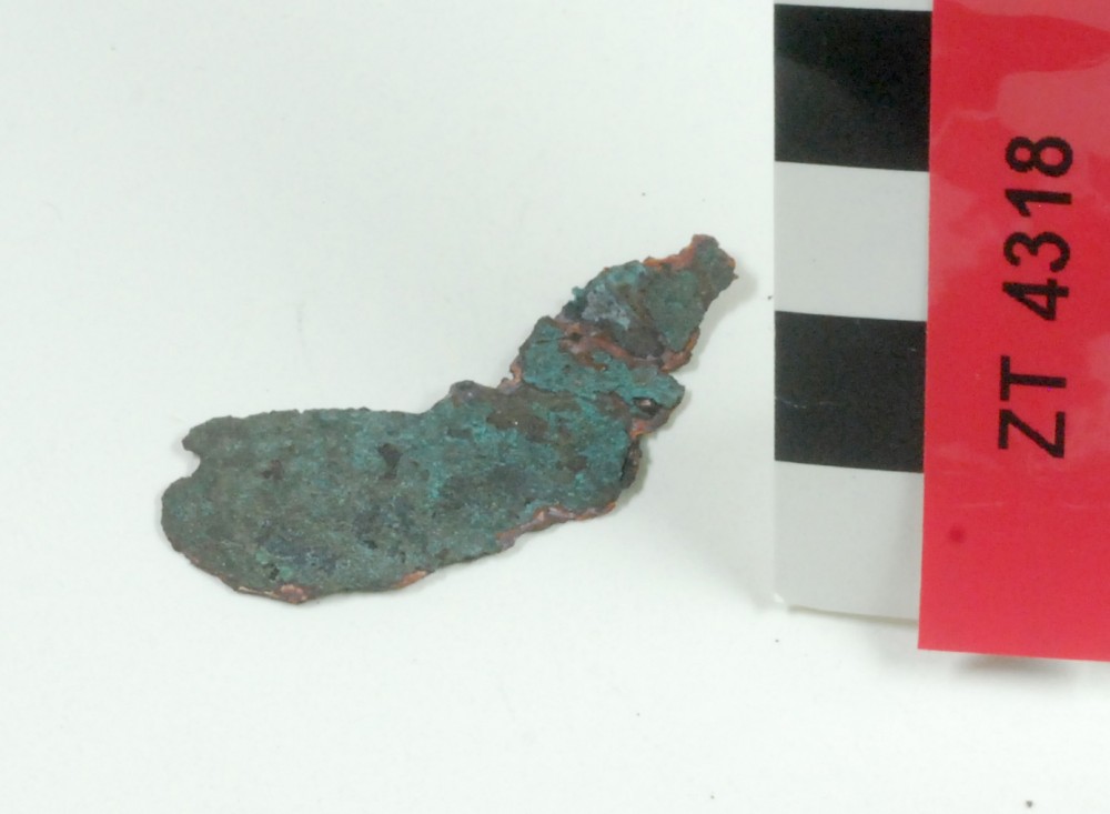 ZT4318 Copper/brass artefact recovered from Zuiddorp (Zuytdorp)