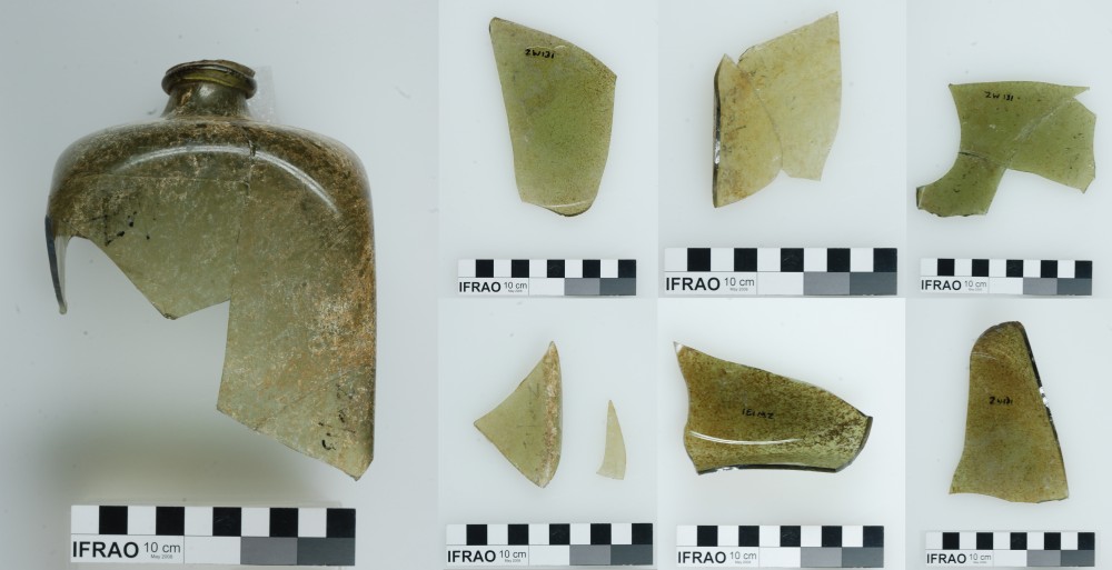 Glass artefact recovered from Zeewijk