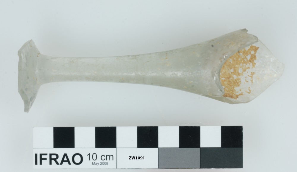 Glass artefact recovered from Zeewijk