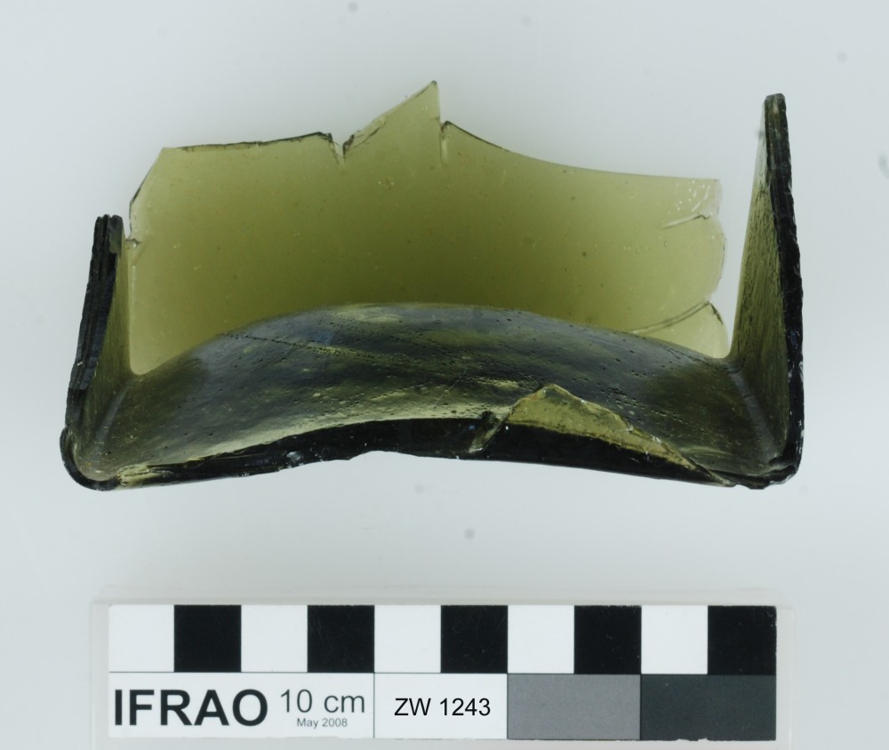 Glass artefact recovered from Zeewijk