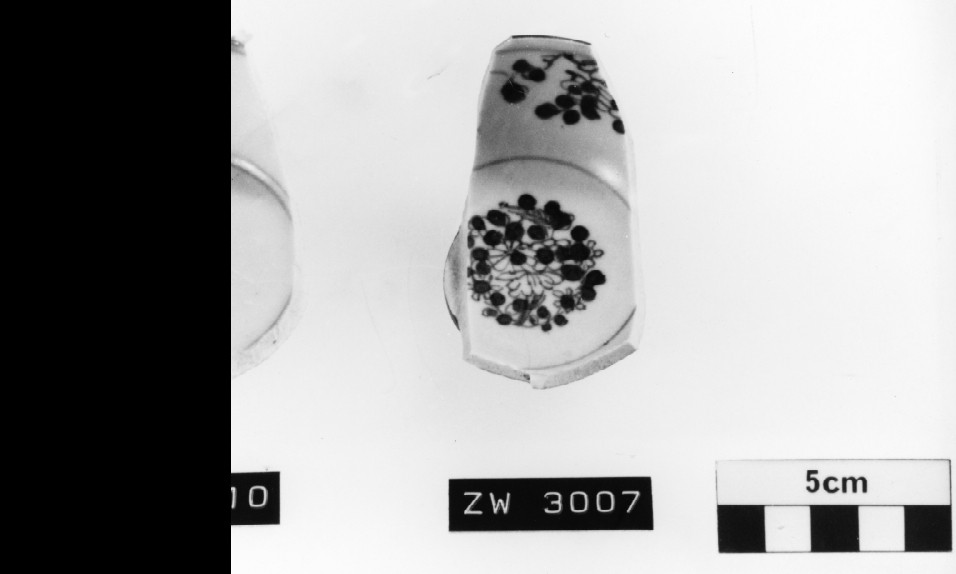 Porcelain artefact recovered from Zeewijk