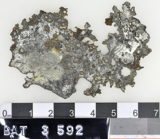 NON-FERROUS artefact recovered from Batavia