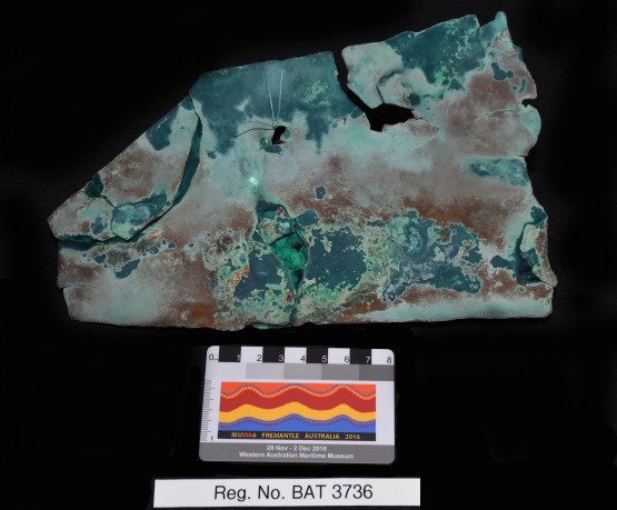Copper/brass artefact recovered from Batavia