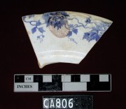 Porcelain artefact recovered from Carlisle Castle