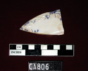 Porcelain artefact recovered from Carlisle Castle