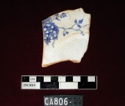 Porcelain artefact recovered from Carlisle Castle