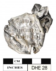 Lead artefact recovered from Dirk Hartog Excavation