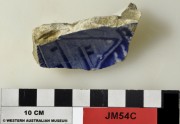 Patterned Earthenware artefact recovered from James Matthews