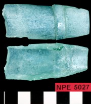 Glass artefact recovered from Notch Point East