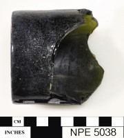 Glass artefact recovered from Notch Point East