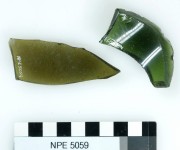 Glass artefact recovered from Notch Point East