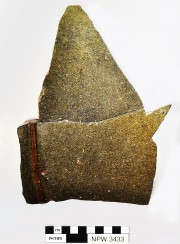 Earthenware artefact recovered from Notch Point 