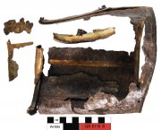 Tin artefact recovered from Quoin Bluff