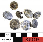 Pewter artefact recovered from Quoin Bluff