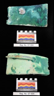 Copper/brass artefact recovered from Lancier [Stragglers]