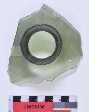 Glass artefact recovered from Unidentified