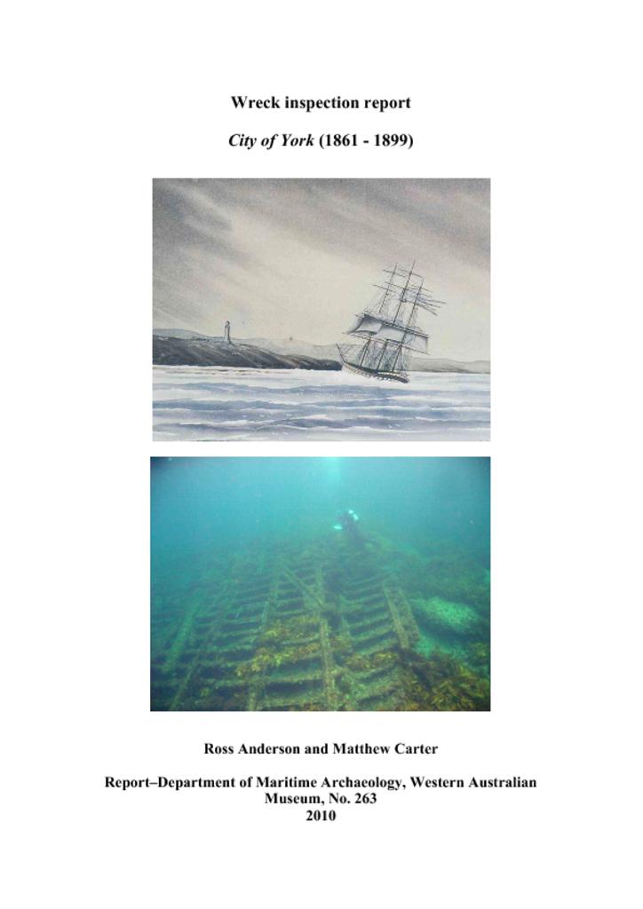 Wreck Inspection Report: City of York (1861–1899)