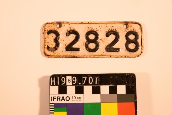 Bicycle Licence Plate c1957