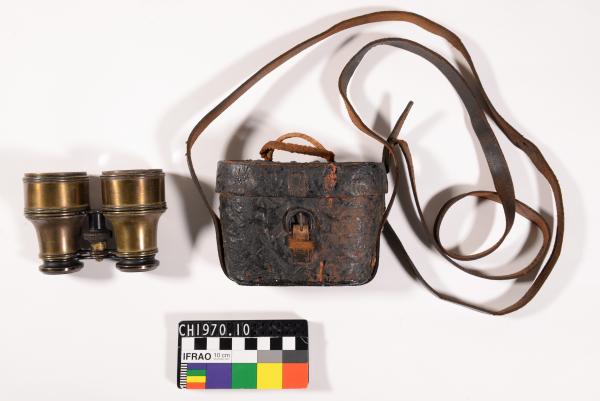 Binoculars in pouch