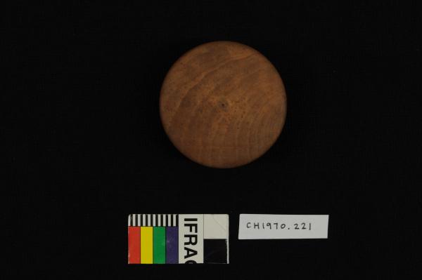 BOX, with lid, circular, sandalwood