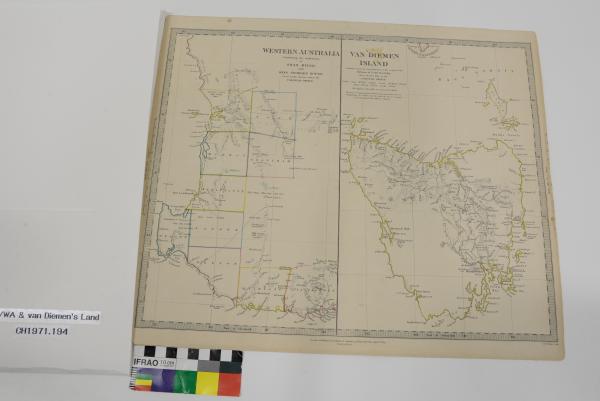 MAP OF WESTERN AUSTRALIA & VAN DIEMEN'S LAND