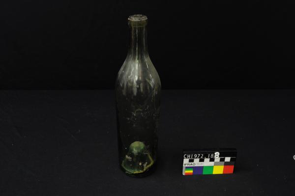 BOTTLE, green glass, wine