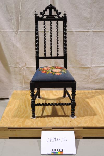 CHAIR, blue floral seat