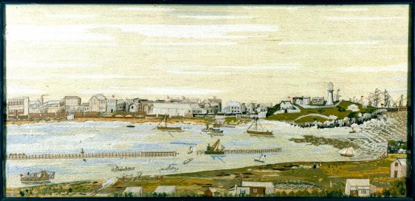 NEEDLEWORK PICTURE, Fremantle Harbour, early 1890s