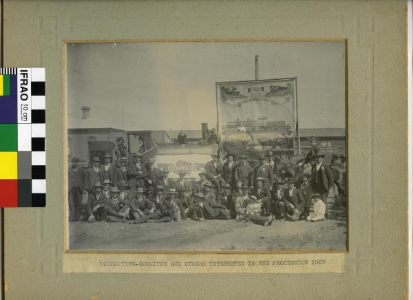 PHOTOGRAPH, "Locomotive Committee and others interested in the Procession 1903"