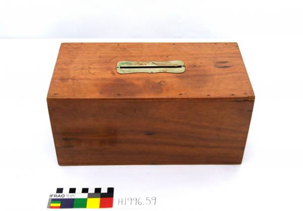 BALLOT BOX, WITH USED VOTING SLIPS