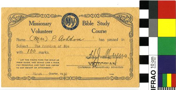 CERTIFICATE, Bible Study