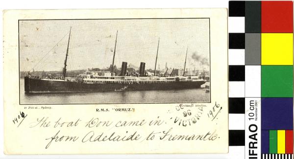 POSTCARD, R.M.S. Ormuz